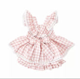 Muslin Lace Ruffle Vintage Romper Set with Bloomers.